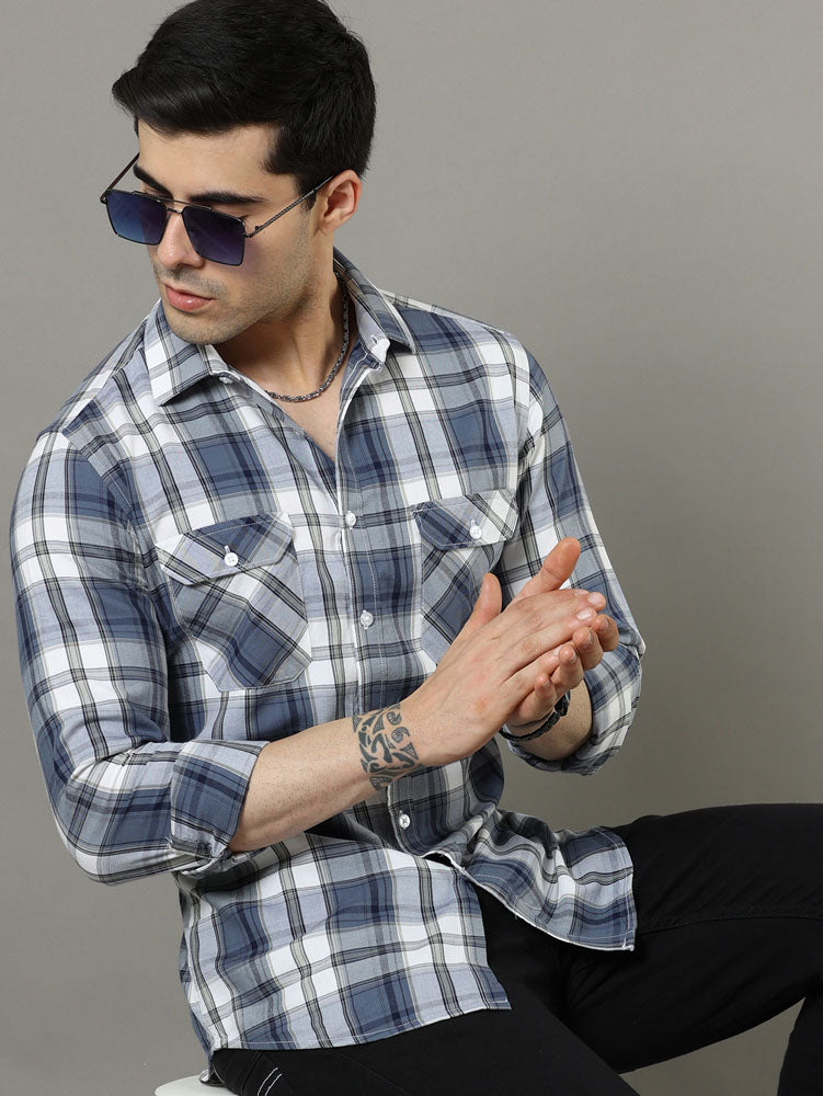 Shop White Check Shirt Outfit Online at Great Price – Bushirt