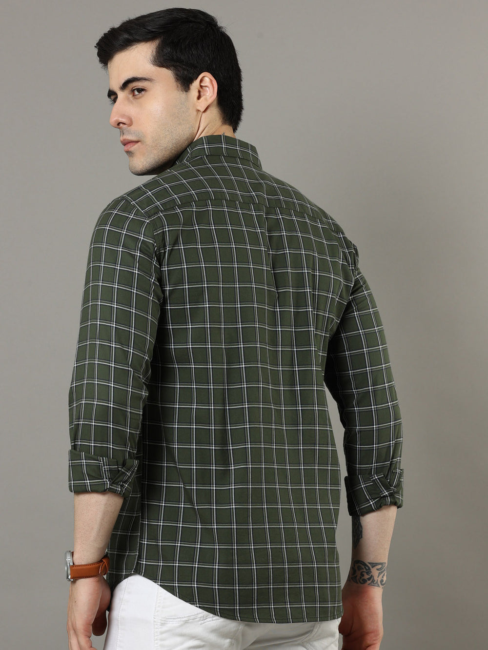 Imperial Green Checks Shirt Checks Shirt Bushirt