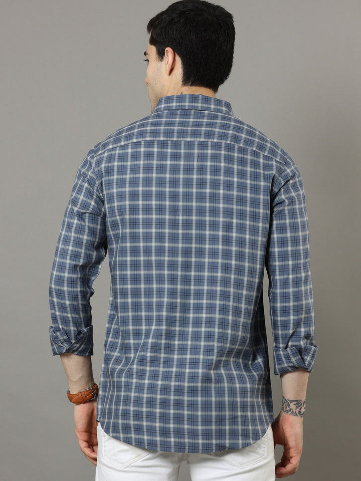 Imperial Blue Checks Shirt Checks Shirt Bushirt