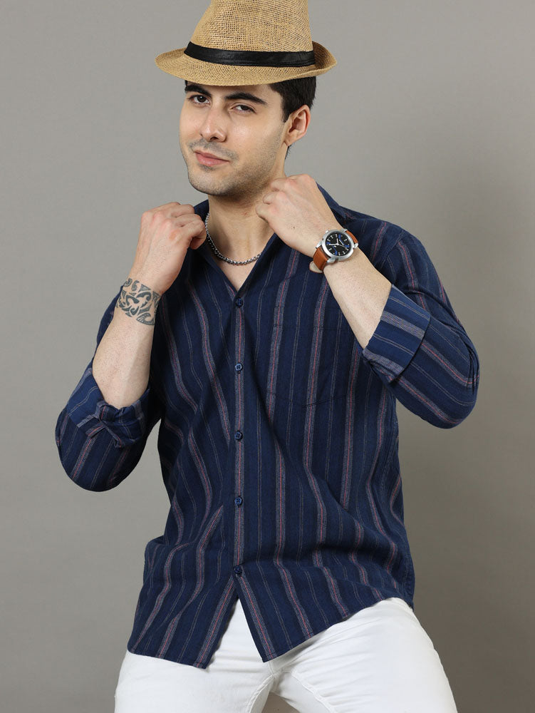 Blue Strips Shirt Strips Shirt Bushirt