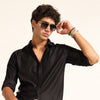 Black Regular Fit Corduroy Shirt corduroy Shirt Bushirt