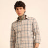 Light Mauve Regular Fit Check Shirt Checks Shirt Bushirt