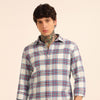 Blue Regular Fit Check Shirt Checks Shirt Bushirtin