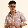 Cadet Pink Regular Fit Printed Shirt Printed Shirt Bushirt