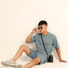 Utility Oversize Stardust Blue Co-Ords Set Oversize Co-ords Bushirt