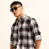 Wine Regular Fit Check Shirt Checks Shirt Bushirt