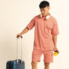 Utility Oversize Buff Orange Co-Ords Set Oversize Co-ords Bushirt