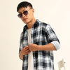 Blue Regular Fit Check Shirt Checks Shirt Bushirt