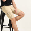 Beige Cargo Linen Shorts Men's Shorts Bushirt