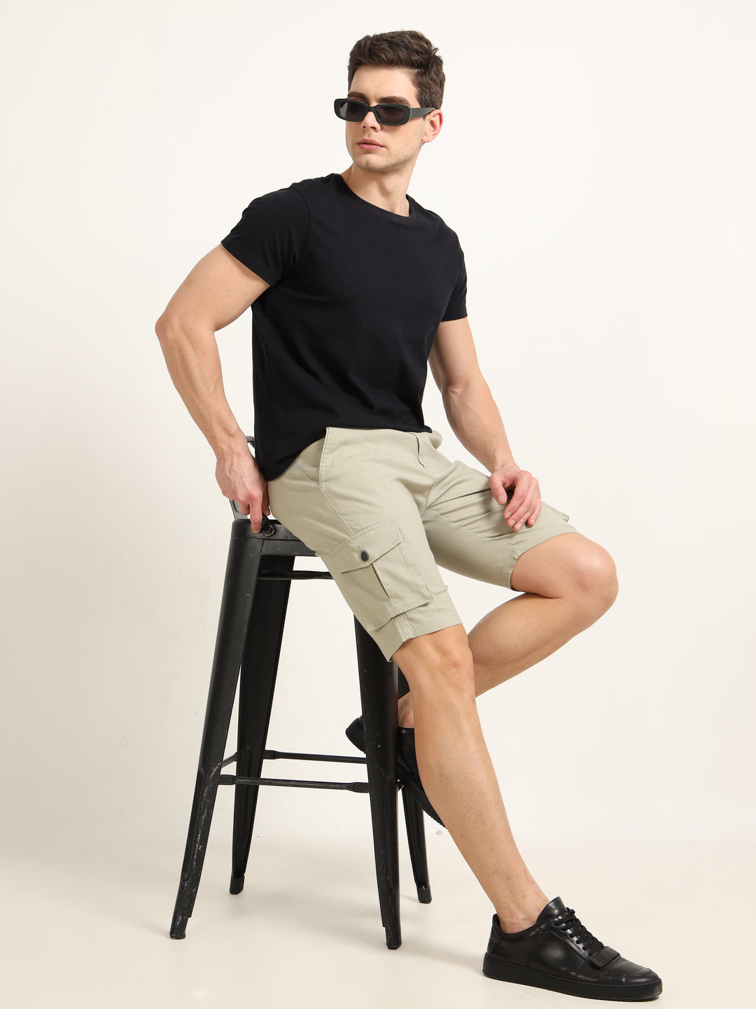 Baby Green Cargo Linen Shorts Men's Shorts Bushirt