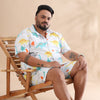 Funny Cartoon White Plus Size Co-Ords Plus Size Co-Ords Bushirt