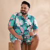 Leaflet Peach Plus Size Co-Ords Plus Size Co-Ords Bushirt