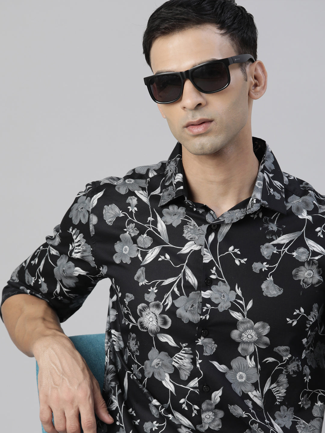 Magnolia Black Printed Shirt Printed Shirt Bushirt