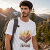 Get Out & Explore White Graphic T-Shirts Bushirt