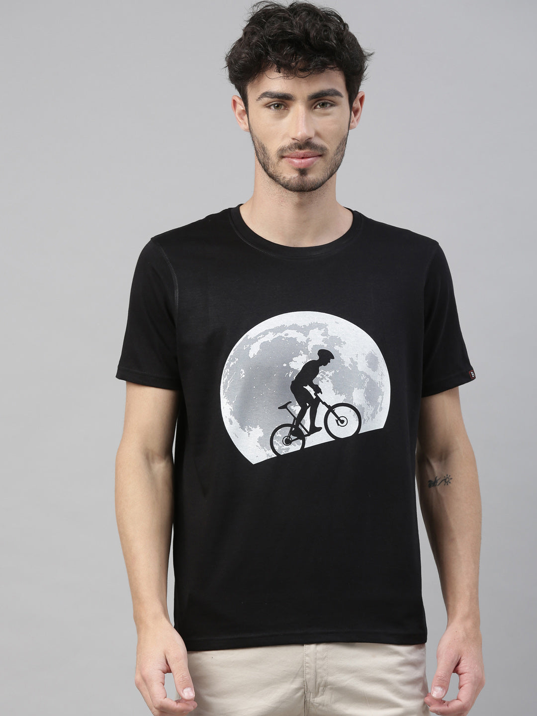 Cycling Through The Moon T-Shirt Graphic T-Shirts Bushirt