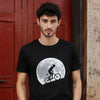 Cycling Moon Black Classic Fit T-Shirt Graphic T-Shirts Bushirt