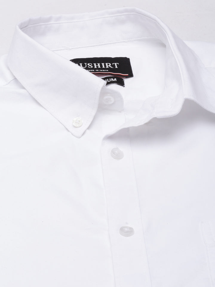 White Button Down Solid Shirt Solid Shirt Bushirt