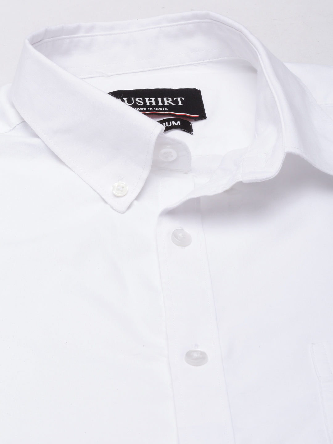 White Button Down Solid Shirt Solid Shirt Bushirt