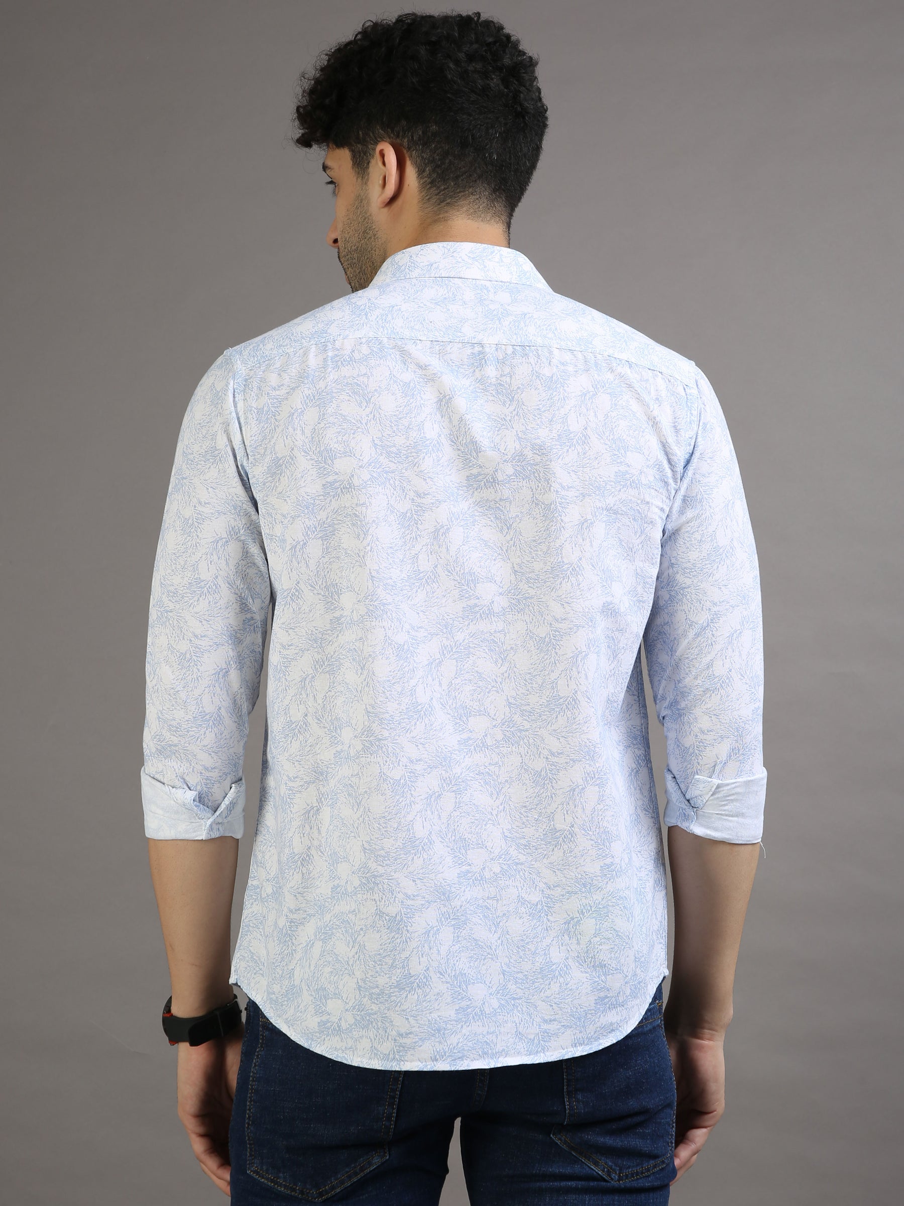 Tiny Leaf Spanish Green Shirt Printed Shirt Bushirt