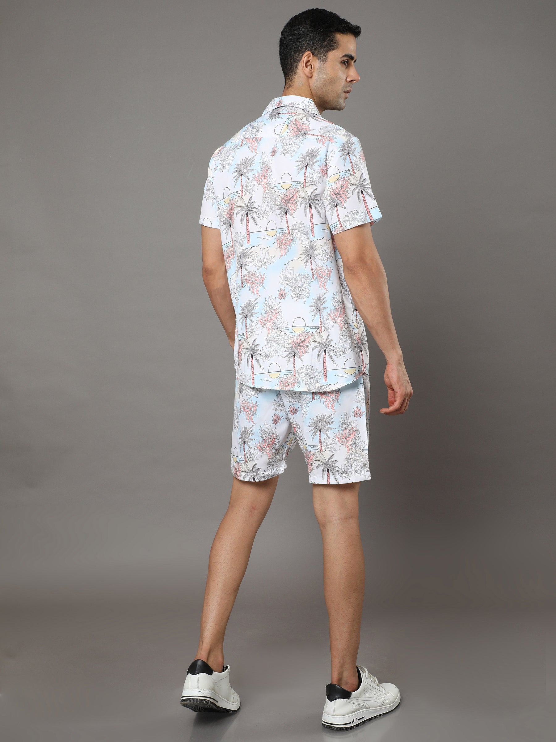 Beach White Night Suits Co-Ords Bushirt