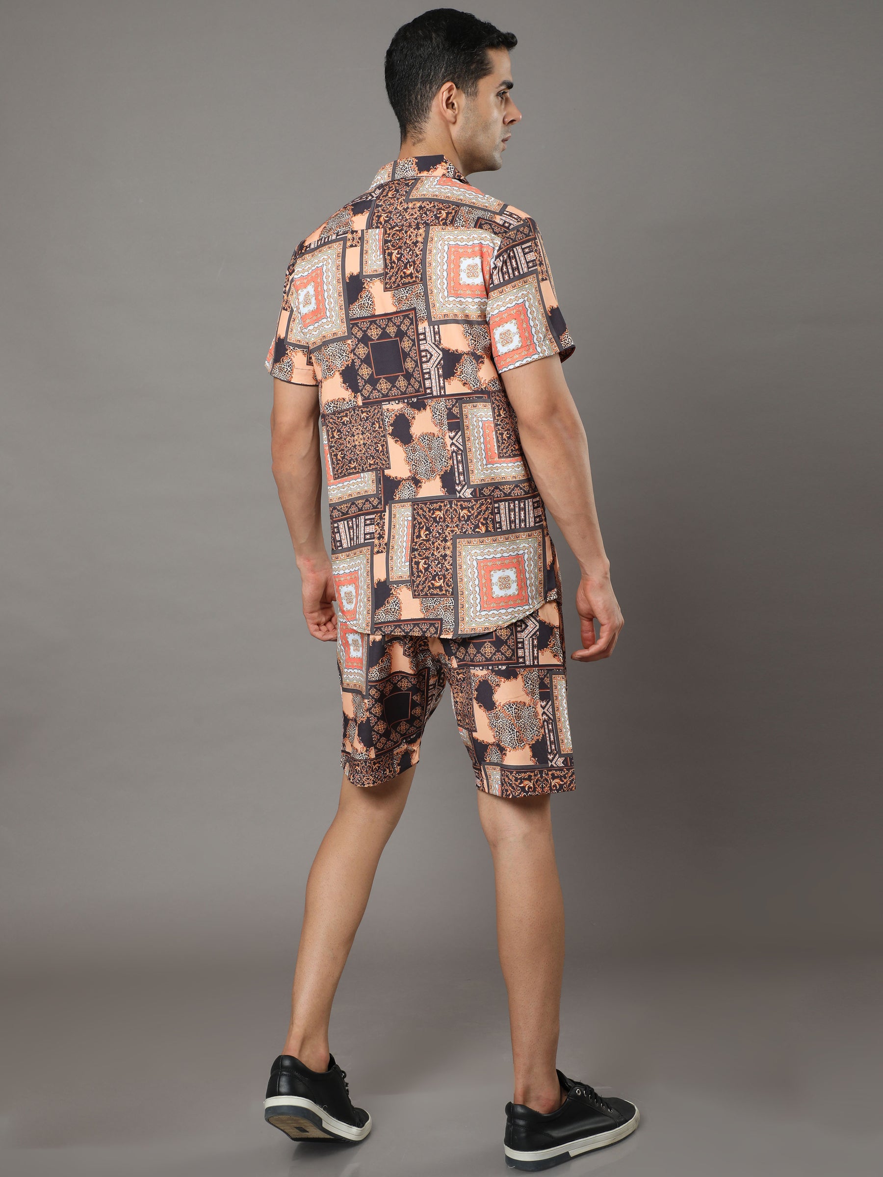 Tribal Brown Night Suits Co-Ords Bushirt