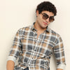 Brown Regular Fit Check Shirt Checks Shirt Bushirt
