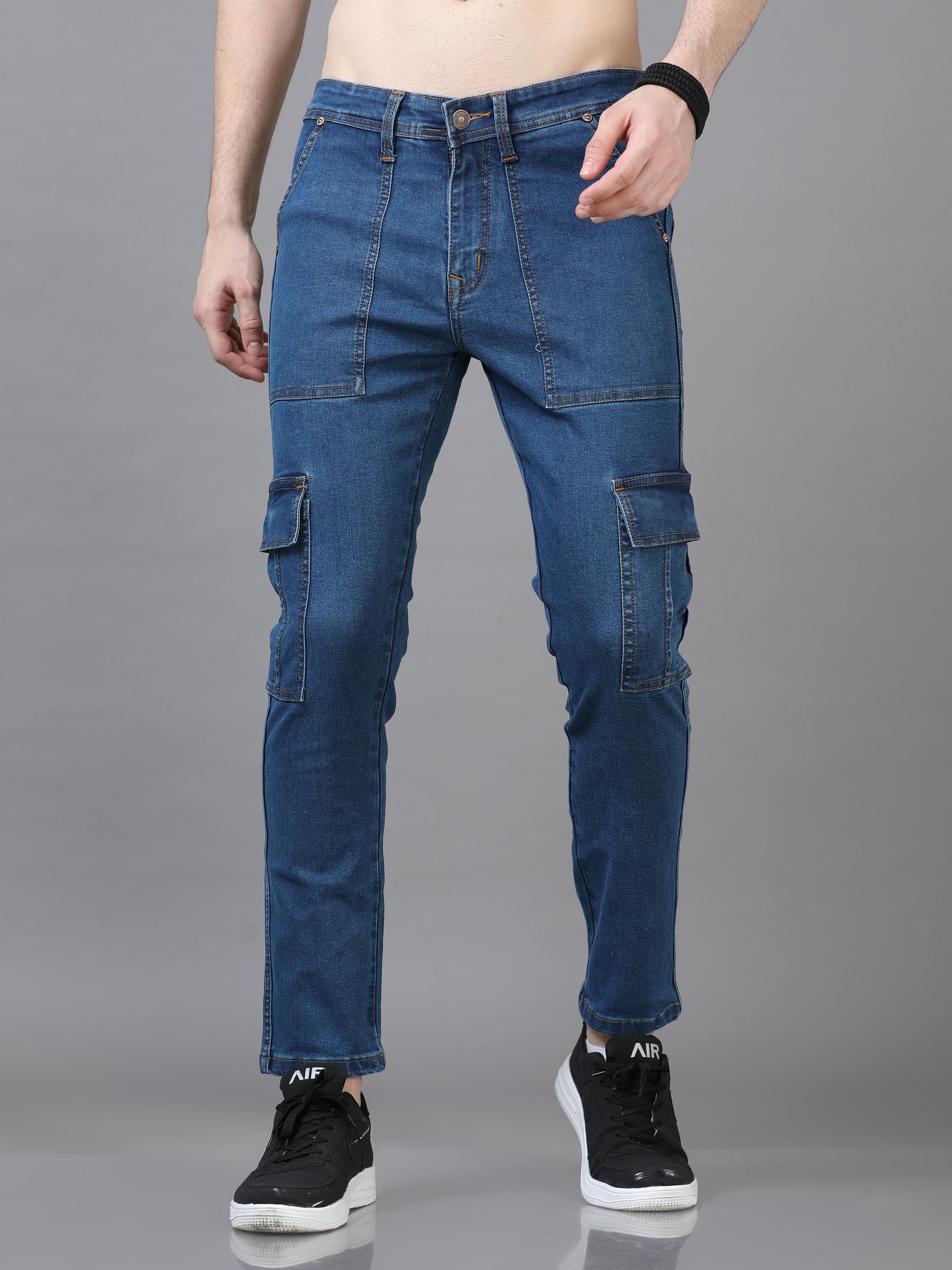 Authentic Stone Blue Cargo Jeans Cargo Jeans Bushirt