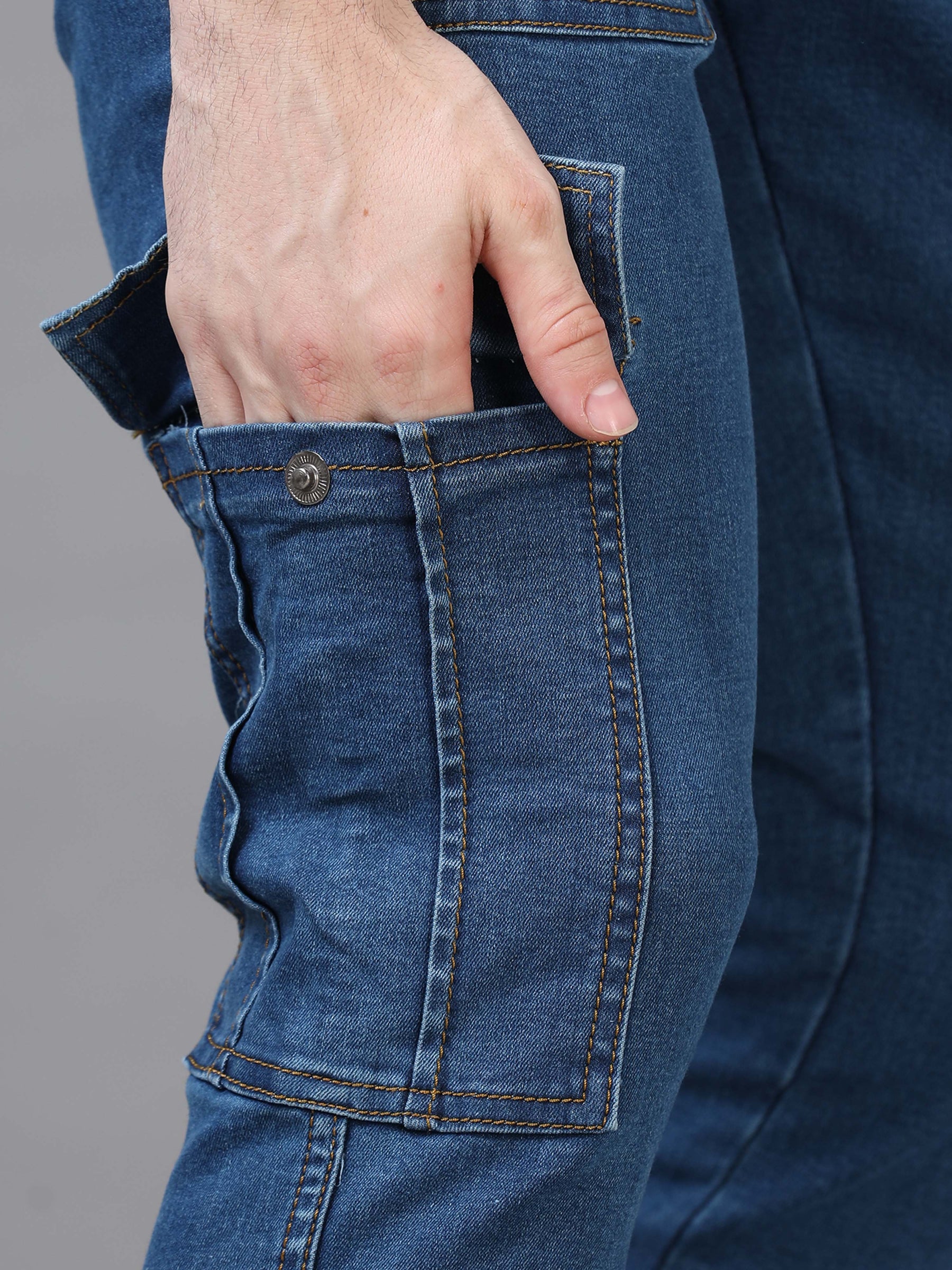 Authentic Stone Blue Cargo Jeans Cargo Jeans Bushirt