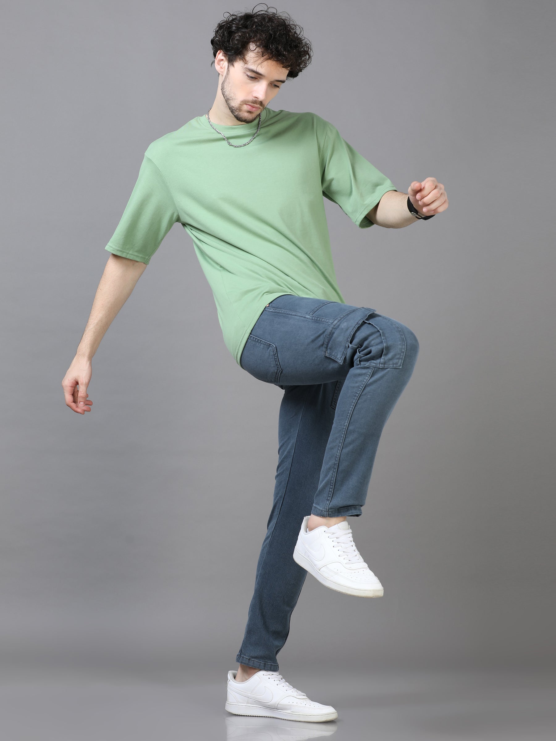 Authentic Pebble Grey Cargo Jeans Cargo Jeans Bushirt