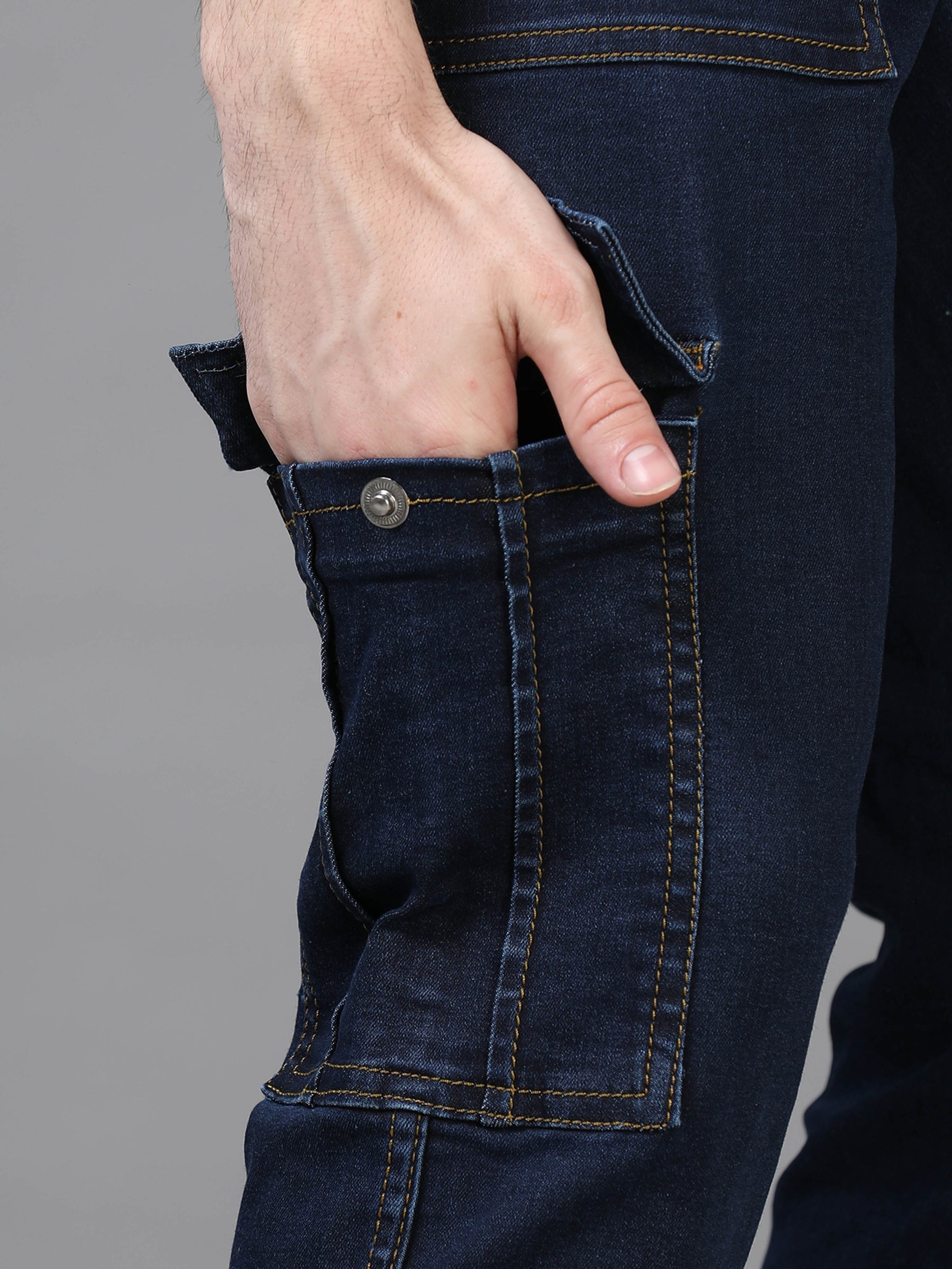 Authentic Mid Blue Cargo Jeans Cargo Jeans Bushirt