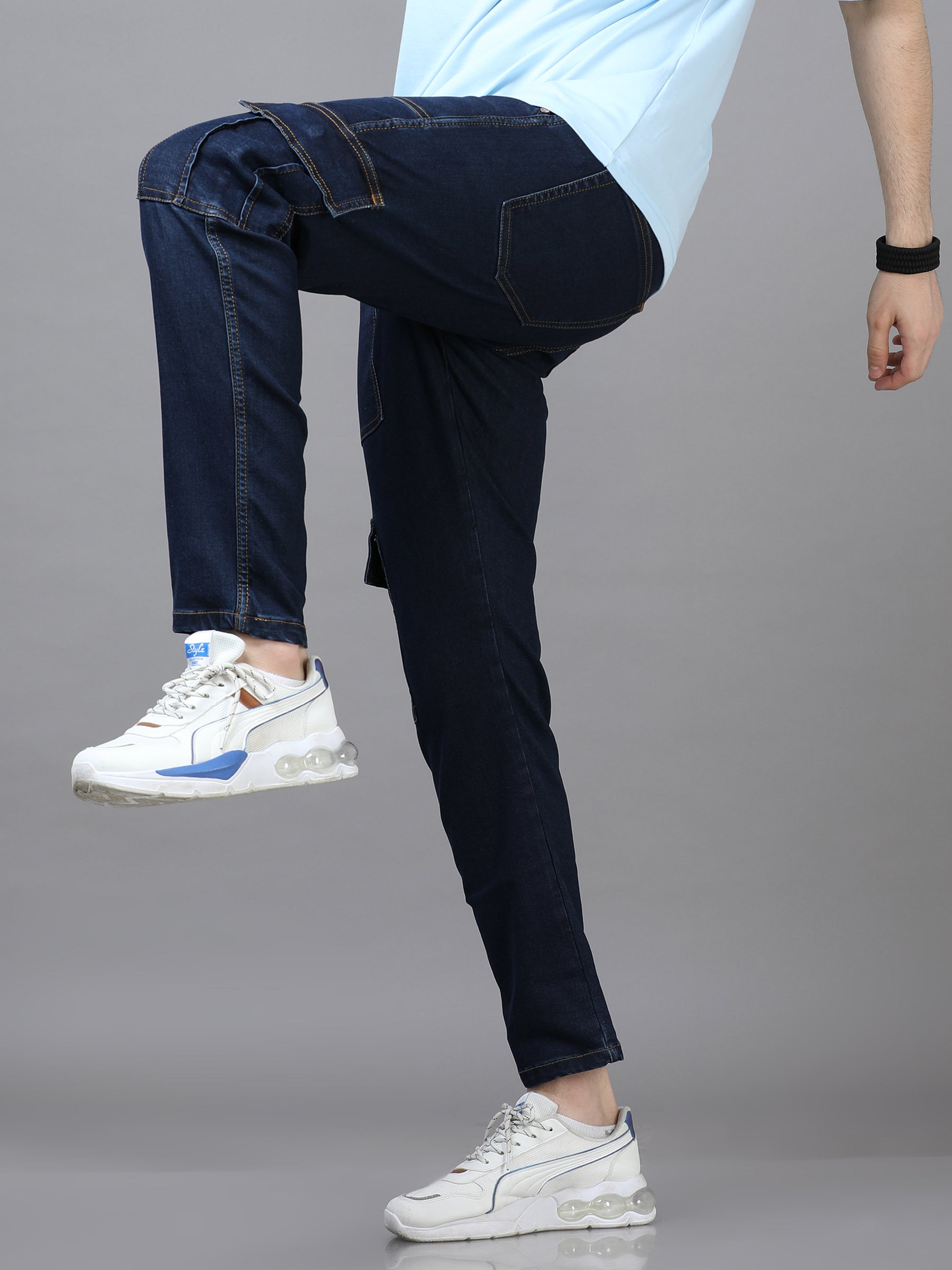 Authentic Mid Blue Cargo Jeans Cargo Jeans Bushirt