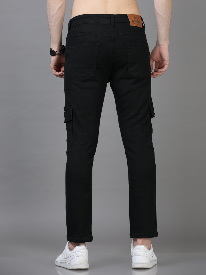 Authentic Jet Black Cargo Jeans Cargo Jeans Bushirt   