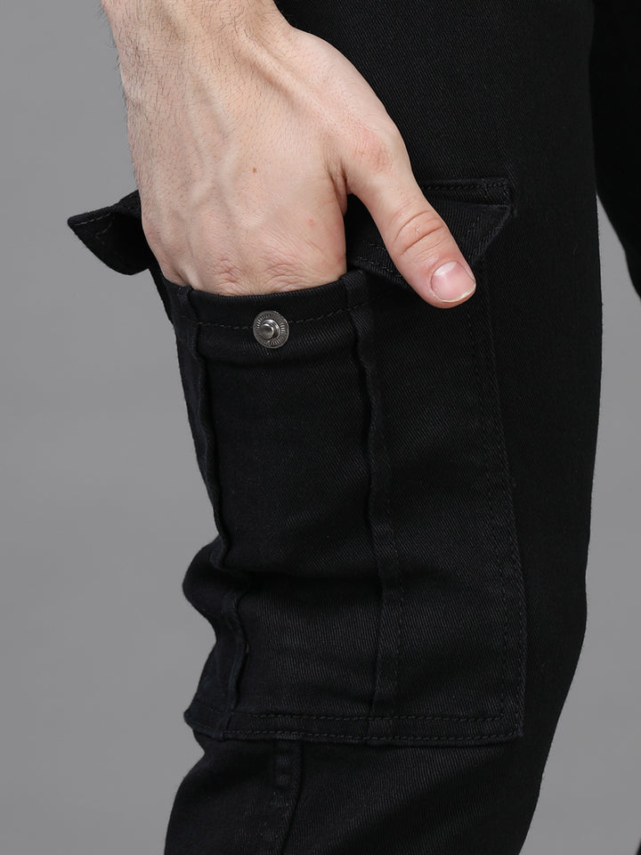 Authentic Jet Black Cargo Jeans Cargo Jeans Bushirt