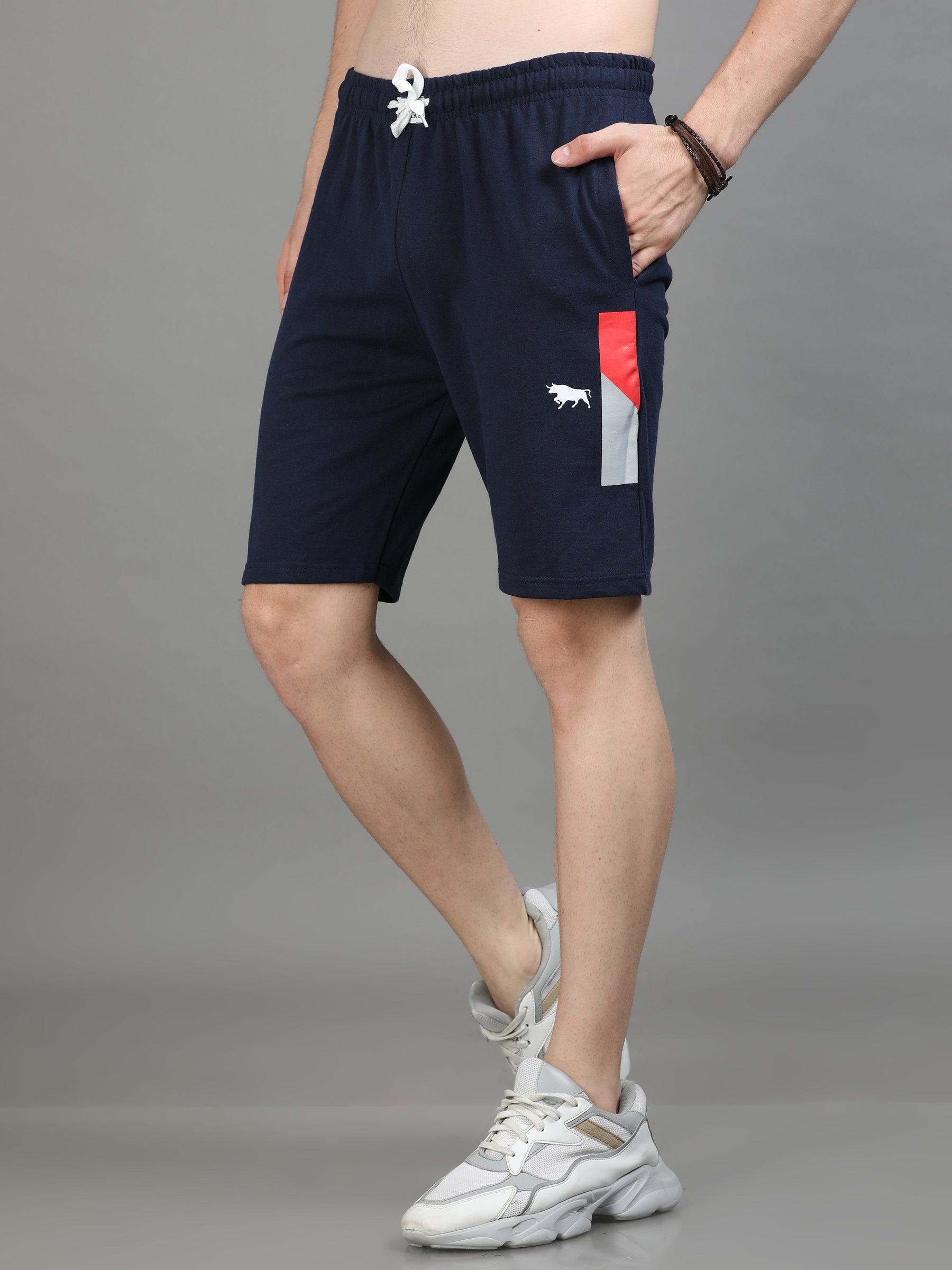Red & Navy Blue Nightsuits Co-Ords Bushirt