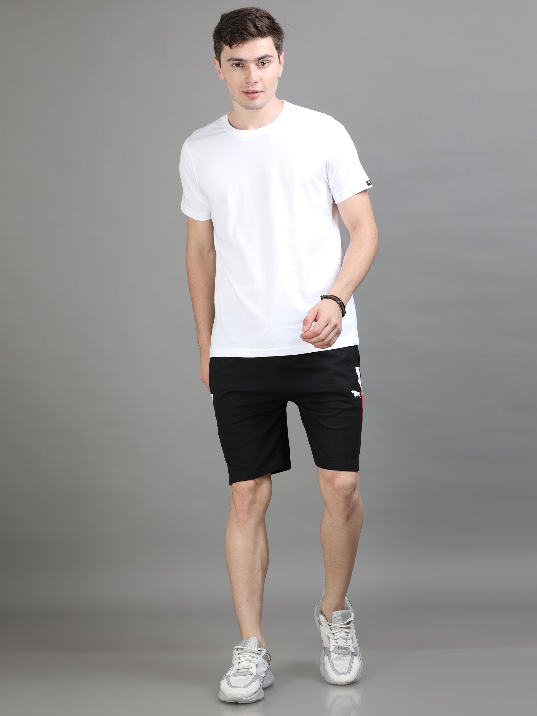 White & Black Night Suits Co-Ords Bushirt