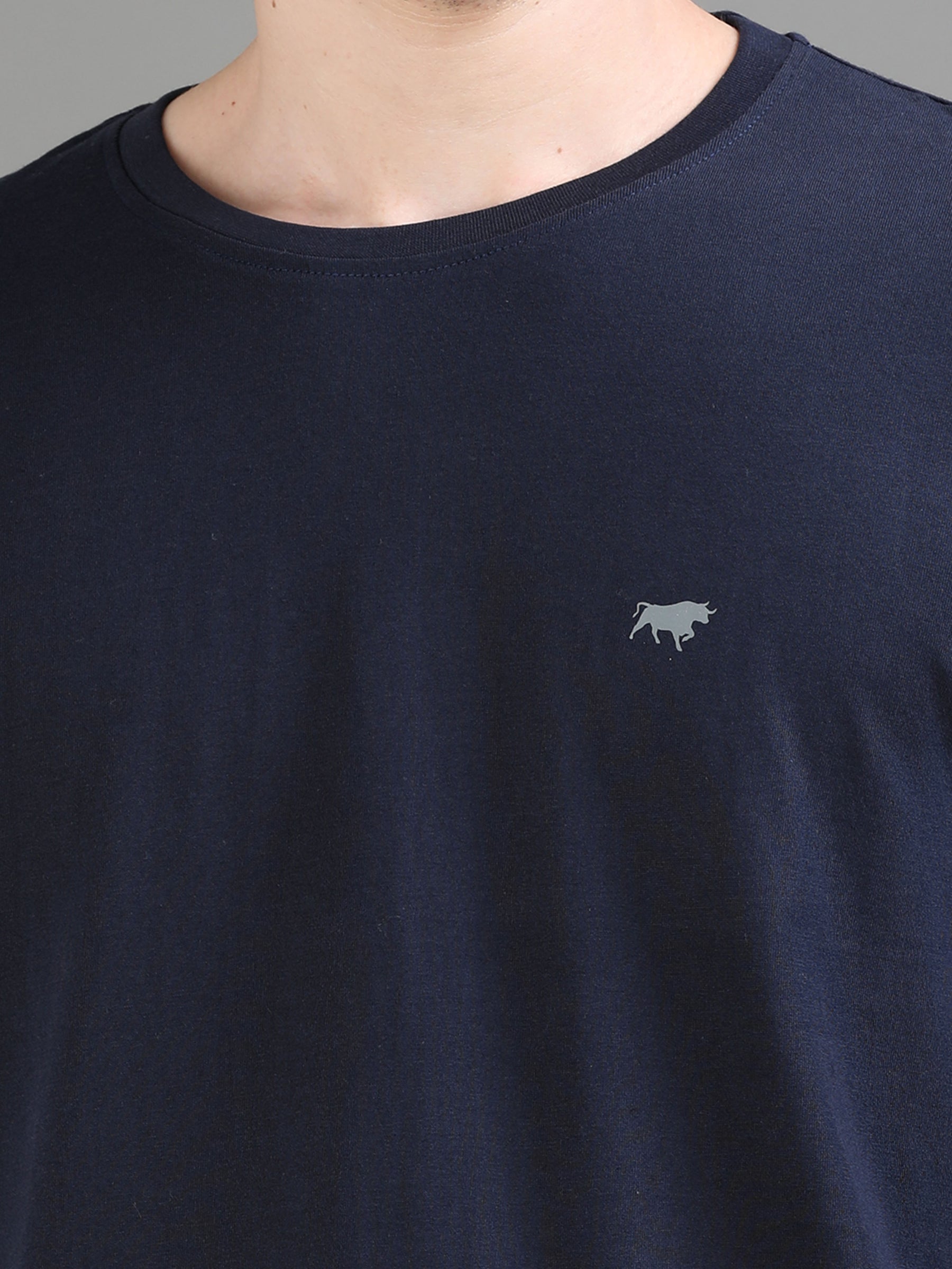 Navy Blue & Light Grey Nightsuits Co-Ords Bushirt