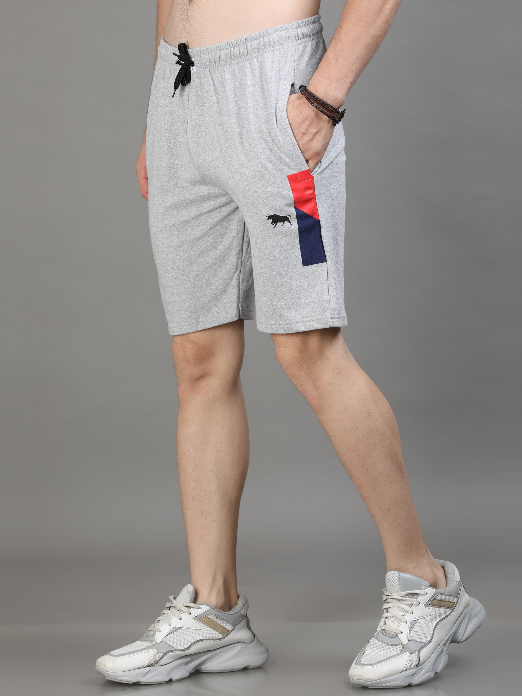 Navy Blue & Light Grey Nightsuits Co-Ords Bushirt