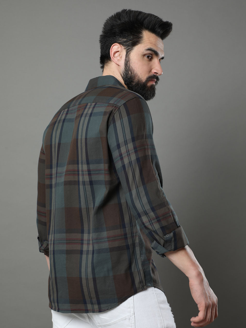 Imperial Brown Checks Shirt Checks Shirt Bushirt