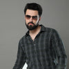 Quadrey Dark Green Checks Shirt Checks Shirt Bushirt