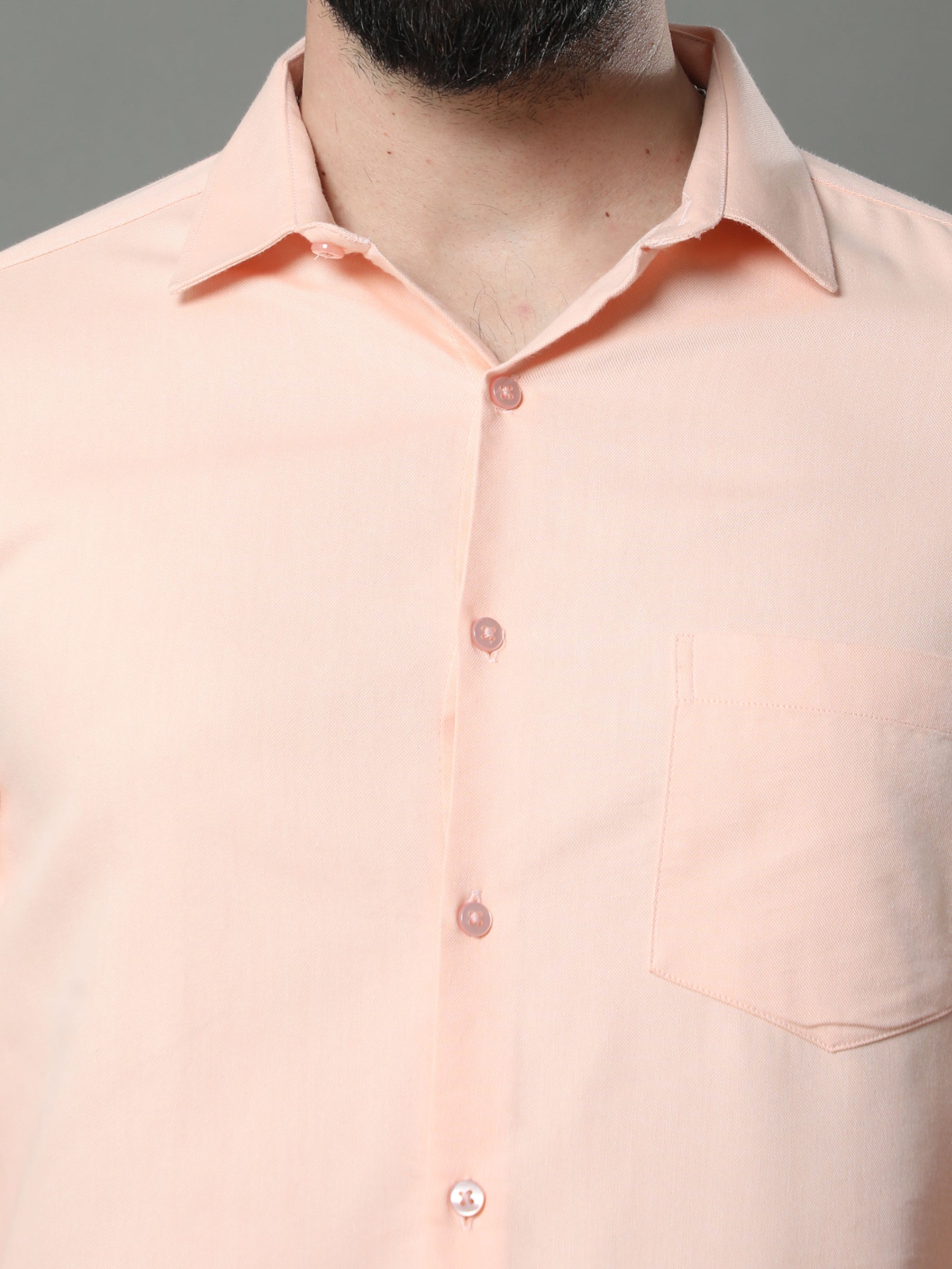 Buff Orange Solid Shirt Solid Shirt Bushirt