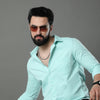Aero Blue Solid Shirt Solid Shirt Bushirt