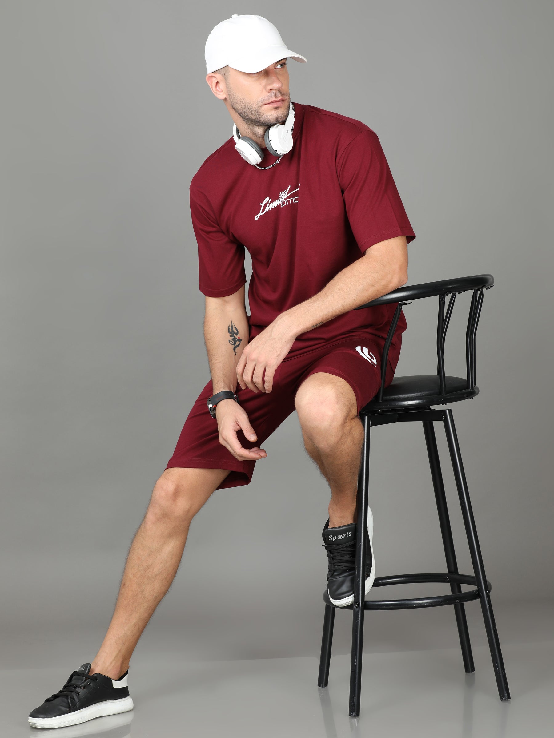 Limited Edition Maroon Oversize Co-ords Oversize Co-ords Bushirt