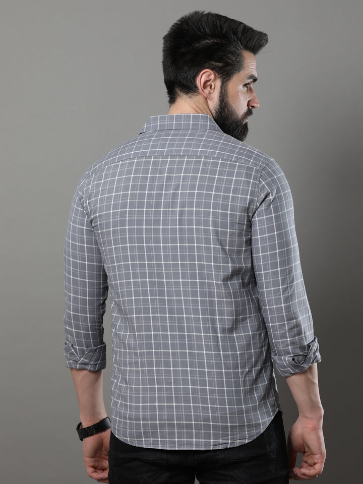 Imperial Grey Checks Shirt Checks Shirt Bushirt
