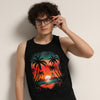 Tropical Beach Sleeveless T-Shirt Vest Bushirt