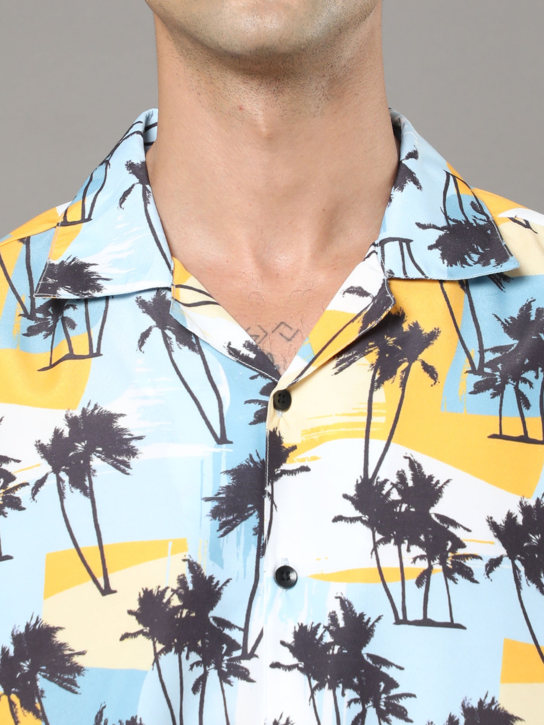 Beach White Night Suits Co-Ords Bushirt