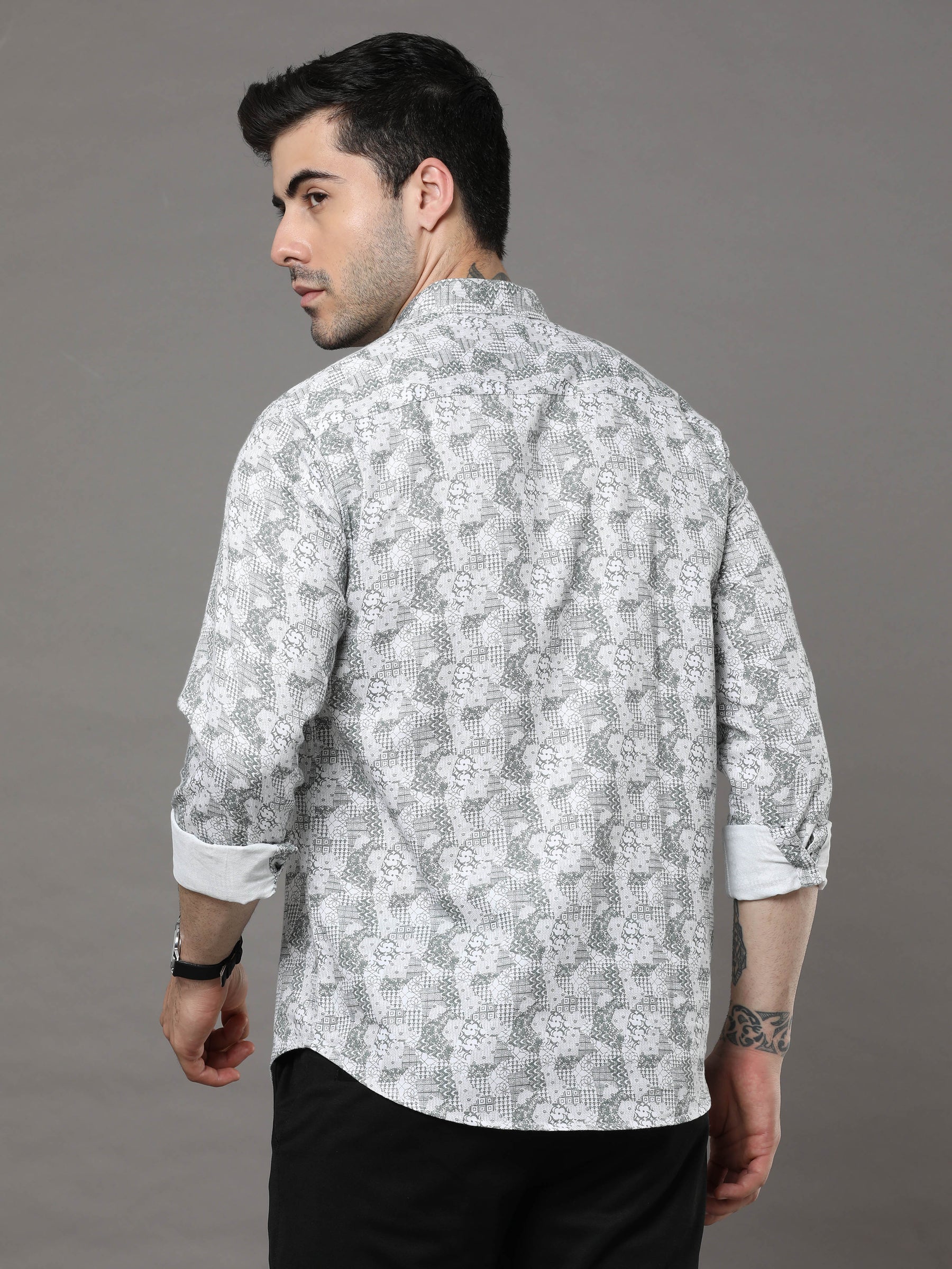 White Printed Kurta Kurta Bushirtin