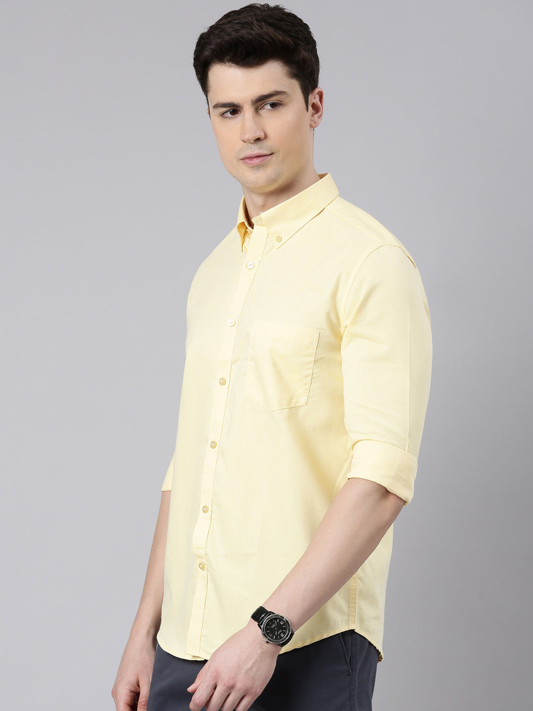 Minion Yellow Button Down Solid Shirt Solid Shirt Bushirt