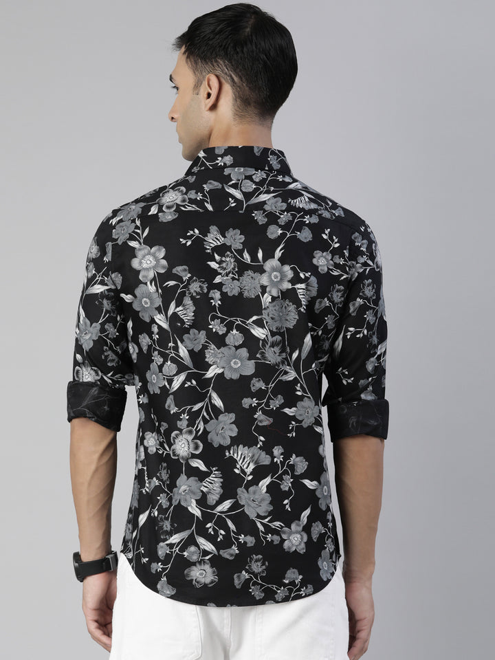 Magnolia Black Printed Shirt Printed Shirt Bushirt   