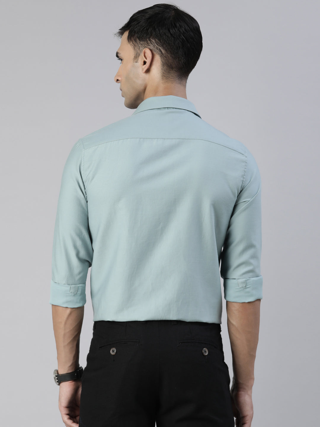 Fascia Turquoise Panel Printed Shirt Panel Printed Shirt Bushirt