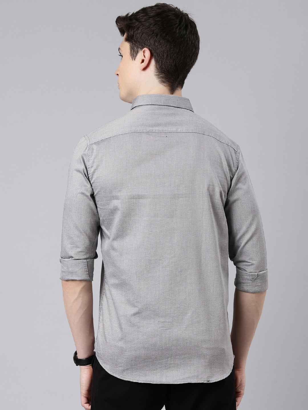 Warm Grey Button Down Solid Shirt Solid Shirt Bushirt